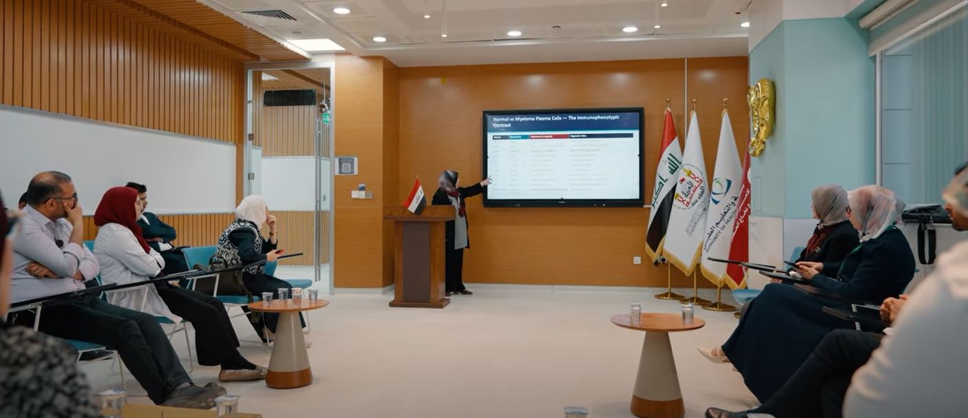 مستشفى المجتبى عليه السلام تنظم ورشة عمل مختصة لتعزيز التكامل التشخيصي لحالات ورام النخاع المتعدد