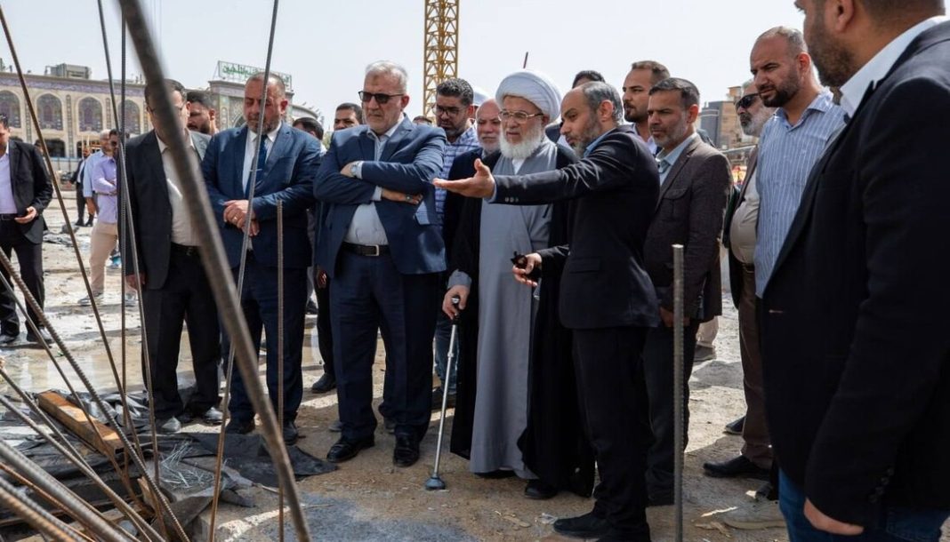 جولة ميدانية لممثل المرجعية في مشروع صحن الإمام الحسن عليه السلام ومسار ركضة طويريج