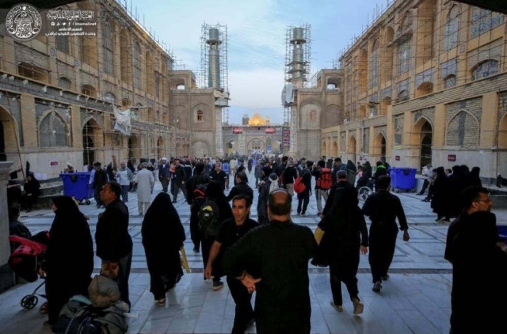 قسم الشؤون الدينية في العتبة العلوية يعلن عن إكمال إستعداداته لإستقبال زائري الأربعين المتوجهين صوب كربلاء المقدسة