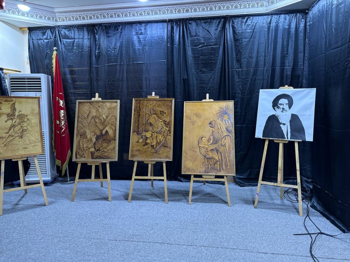 مركز الإرشاد الأسري في المثنى ينظم معرضا فنيا إستلهم أعماله من النهضة الحسينية الخالدة