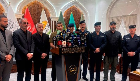 العتبة العسكرية المقدسة تعلن بمؤتمر صحفي نجاح خطتها في زيارة ذكرى استشهاد الامام الحسن العسكري عليه السلام