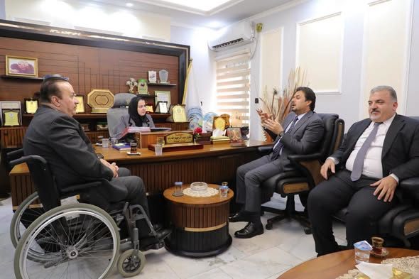 رئيسة هيئة حقوق ذوي الإعاقة والاحتياجات الخاصة تبحث بالتعاون مع العتبة الحسينية المقدسة في إعداد قاموس عراقي موحد ومحدث للغة الإشارة لتعميمه في مؤسسات الدولة