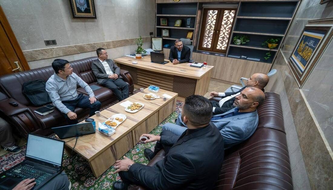 قسم المشاريع الهندسية في العتبة الحسينية تستقبل وفدا من الشركات الصينية لتبادل الخبرات الهندسية