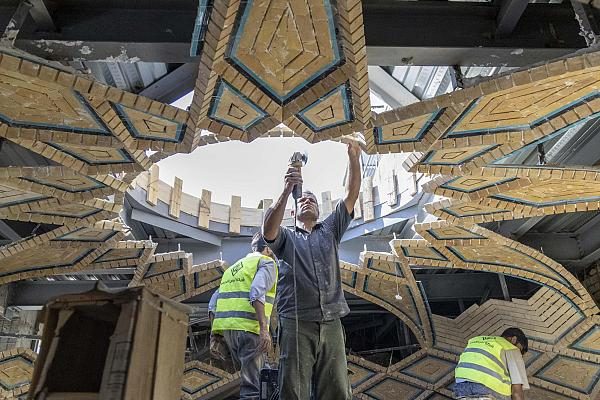 ملاكات العتبة العباسية الهندسية  تواصل تنفيذ مشروع السوق العصري
