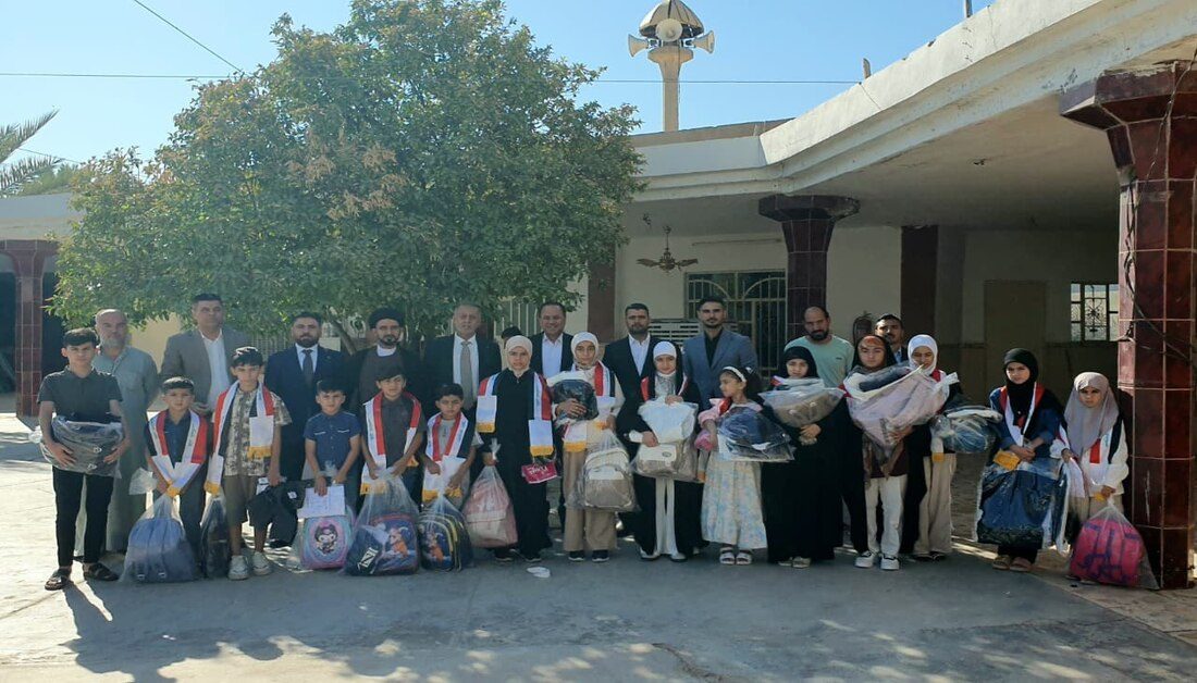 العتبة الحسينية تطلق حملة لتوزيع الكسوة المدرسيةلابناء الشهداء في قضاء آمرلي تزامنا مع بدء العام الدراسي