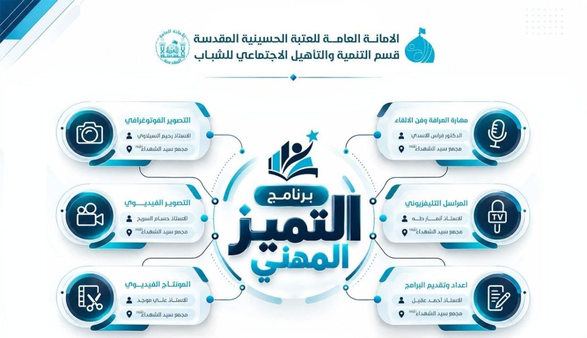 قسم التنمية والتأهيل الاجتماعي للشباب بالعتبة الحسينية يطلق برنامج التميز المعرفي للشباب في محافظة كربلاء