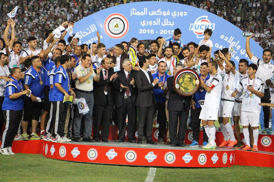 نادي الزوراء بكرة القدم يتوج بطلا لدوري النخبة للموسم الحالي 2016