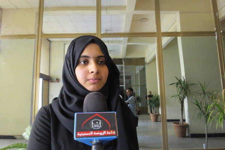الطالبة مريم عبد الكريم من البصرة تحرز المركز الاول بالفرع العلمي (تقرير صوتي ومصور)