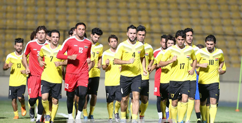 منتخبنا الوطني الكروي يختتم معسكره التدريبي في اربيل 