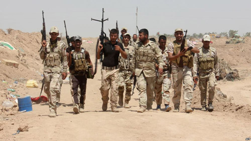 قيادة الحشد الشعبي تعلن عن انهاء المرحلة الاولى من عملية تحرير جزيرة الخالدية في محافظة الانبار