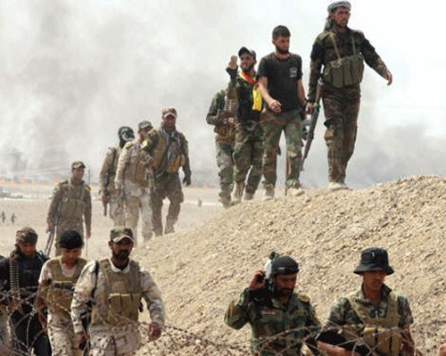 الحشد الشعبي يطهر مناطق في جزيرة الخالدية