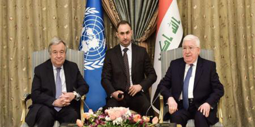 الأمين العام للأمم المتحدة : العراق يخوض الحرب بالنيابة عن العالم ويحقق انتصارات بتوحد مكوناته ضد الارهاب