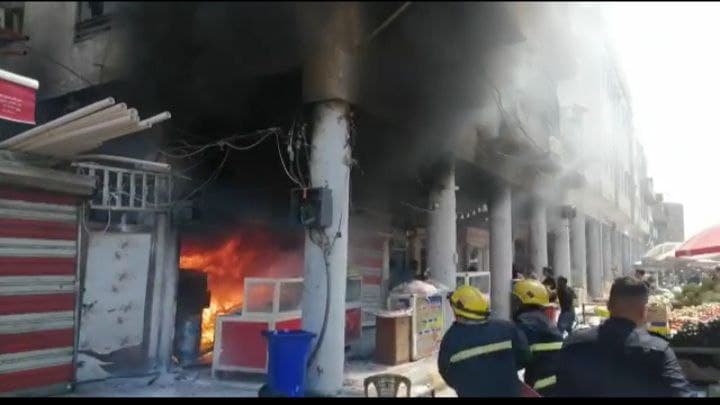 الدفاع المدني تخمد حادثا للحريق اندلع داخل فرن للحلويات وسط بغداد