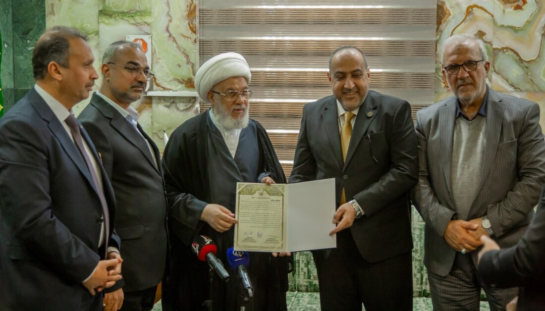 بالصور .. بحضور الأمين العام للعتبة الحسينية .. ممثل المرجعية العليا يكرم رئاسة جامعة وارث الأنبياء بعد حصولها على مراتب متقدمة في عدد من التصنيفات المحلية والعالمية