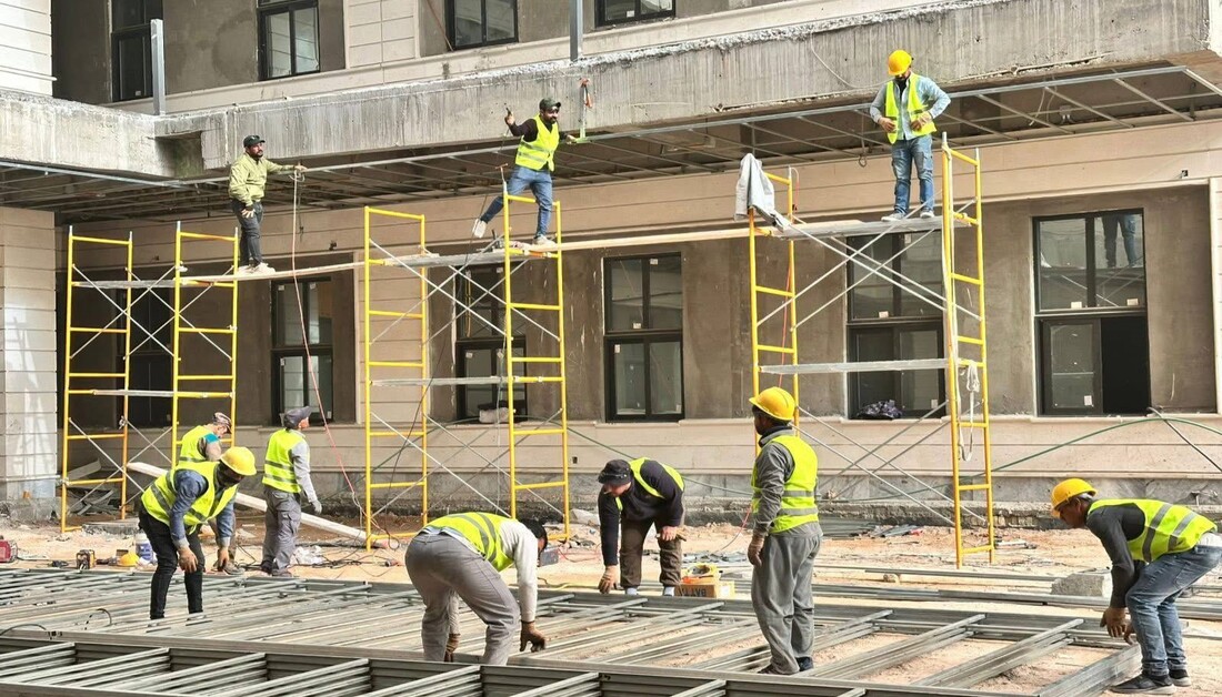 قسم المشاريع الإستراتيجية في العتبة الحسينية يعلن عن وصول نسب الإنجاز بمشروع مركز علاج التوحد في البصرة إلى 88%