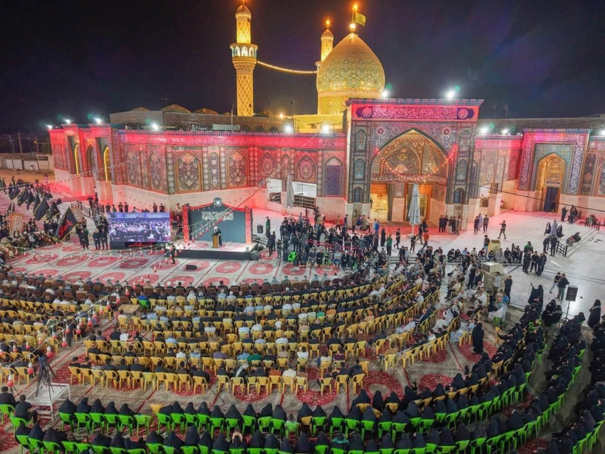 مزار العلوية شريفة بنت الحسن  يشهد رفع راية الإمام الحسين عليه السلام إيذانا باستقبال شهر محرم الحرام