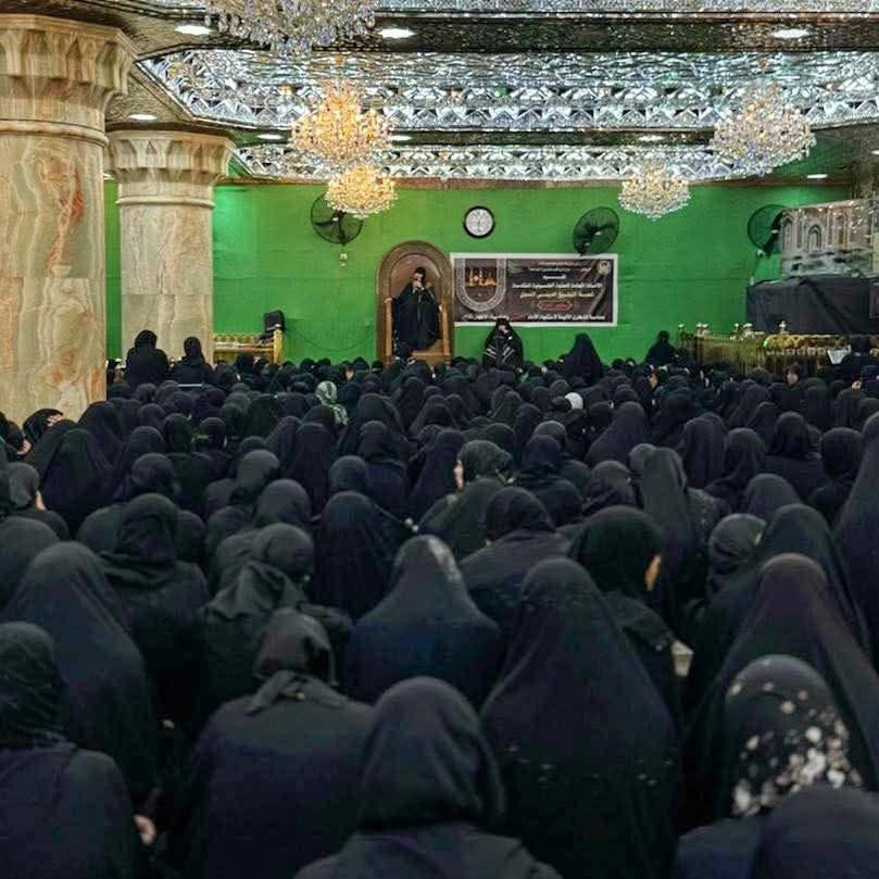 شعبة التبليغ الديني النسوي في العتبة الحسينية  تقيم مجالس العزاء ليلة تبديل راية الإمام الحسين عليه السلام