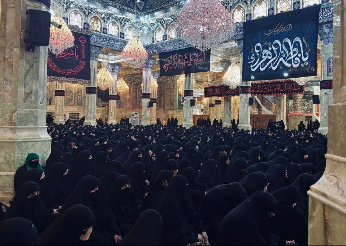 وفدٌ من شعبة التبليغ الديني النسوي يشارك في مجلس عزاء العلوية الشريفة بنت الإمام الحسن المجتبى (عليهما السلام).