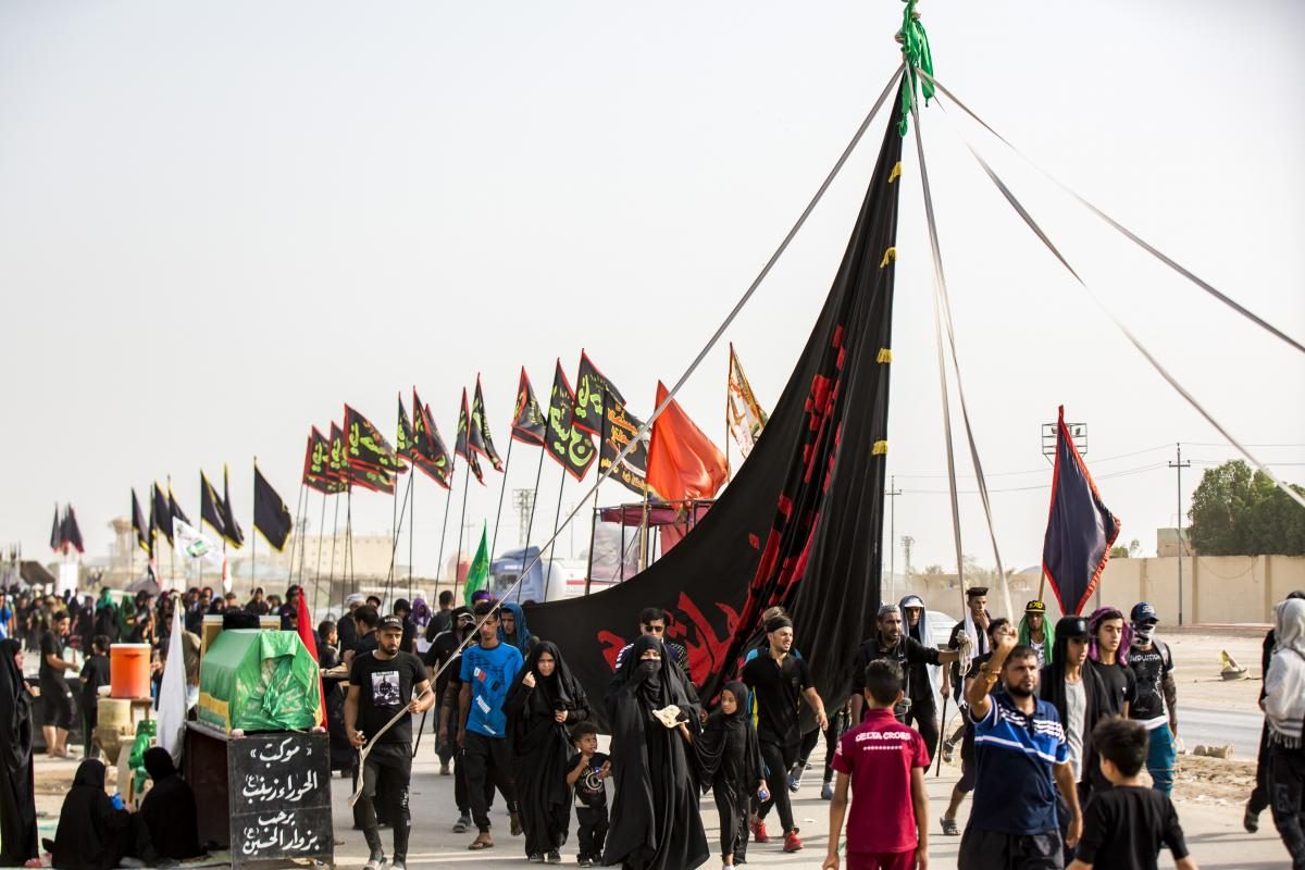 المواكب الحسينية في المثنى تواصل تقديم خدماتها لزوار الأربعين المتوجهين صوب كربلاء المقدسة