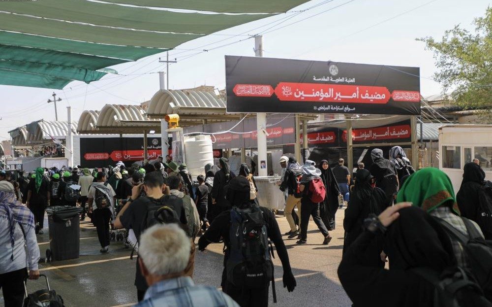 خدمات متكاملة لزائري الأربعين في موكب العتبة الحسينية بمنطقة الطار
