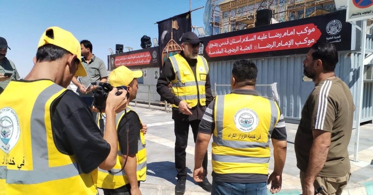 أمانة بغداد تسند الجهدين الخدمي وآلي في محافظتي النجف الأشرف وكربلاء المقدسة خلال الزيارة الأربعينية